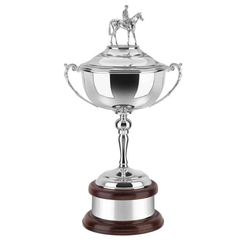 Winners Cup with Horse and Jockey Lid